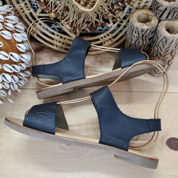 El Naturalista Women's 7/37 Tulip NF30 Ankle Strap Sandal Open Toe Leather Black - Picture 5 of 13